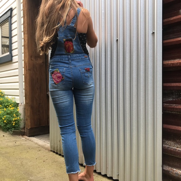 Hand-Patched Overalls💛 - Picture 2 of 4